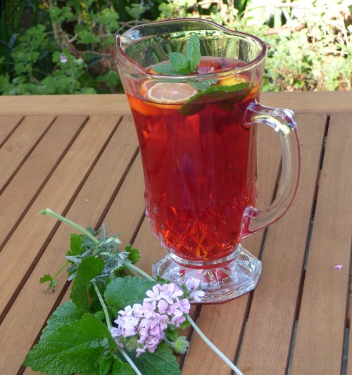 Rose Geranium, Lavender and Rosehip Summer drink